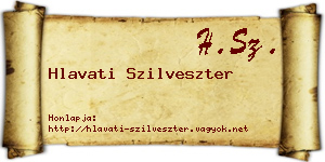 Hlavati Szilveszter névjegykártya